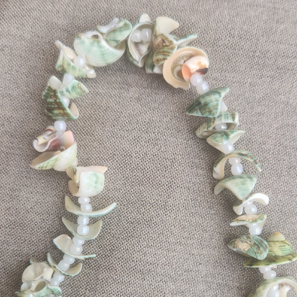 Unique Shell Pieces Necklace♡Long Strand.